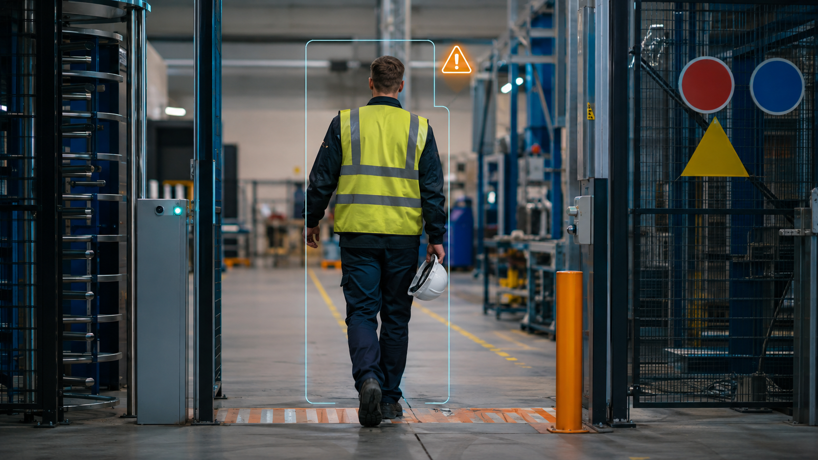 Simulazione del riconoscimento di un lavoratore che non indossa il casco
